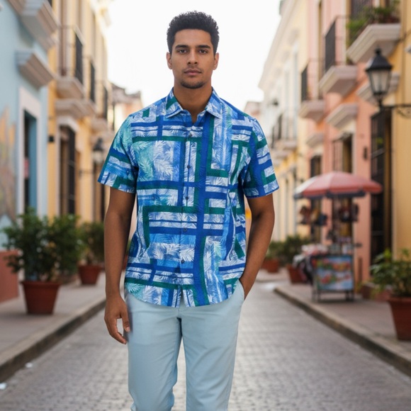 Men's Bahama Coast Prism Fronds-Print Shirt size XXXL, new with tags - Picture 2 of 8